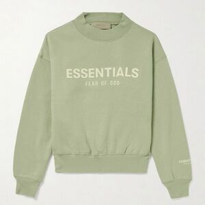 Essentials Fear of God Logo-Flocked Cotton-Blend Jersey Sweatshirt